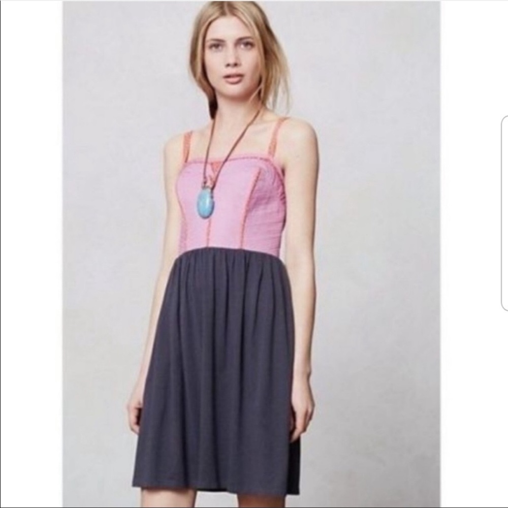 ANTHROPOLOGIE LILKA Trapunto Chemise Dress M - Picture 1 of 8